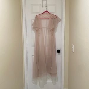 Vintage pink lace robe